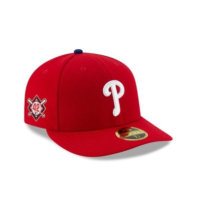 Philadelphia Phillies Gorra | New Era MLB Jackie Robinson Day Low Profile 59fifty Fitted Cap Mexico - Rojos